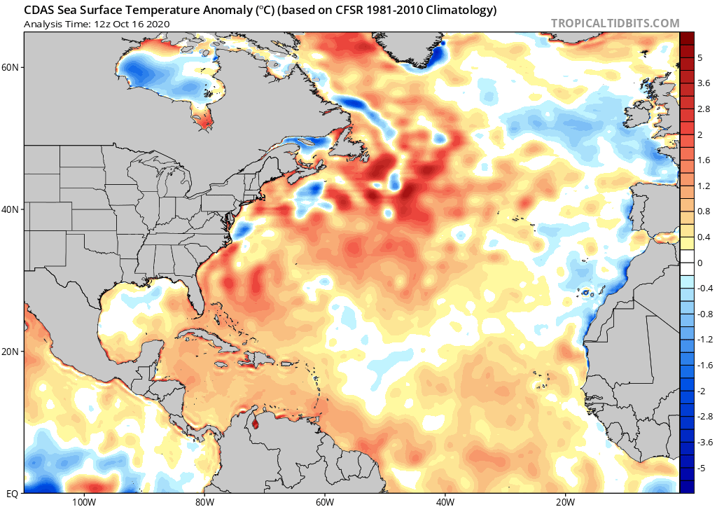 Temperaturas de la superficie del mar