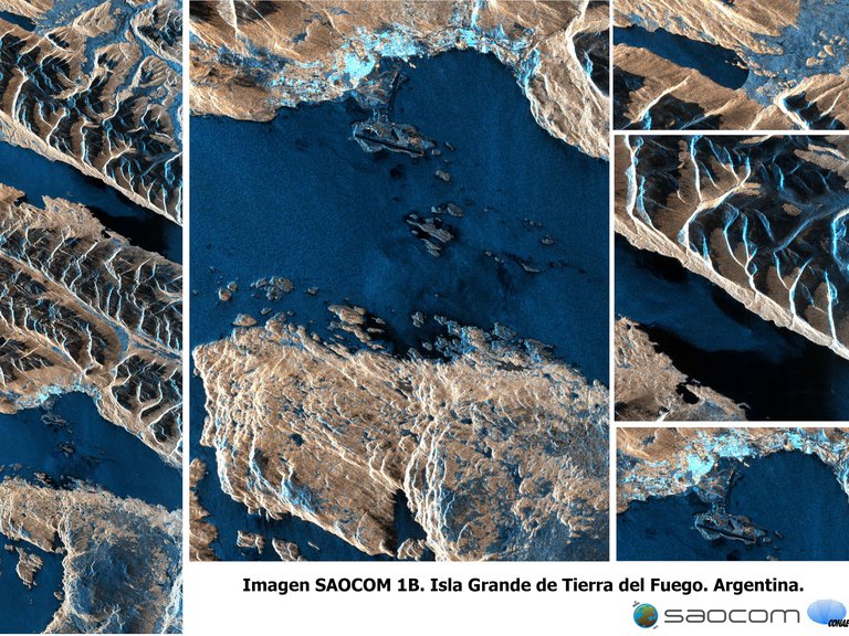 Imagen SAOCOM 1B. Isla Grande de Tierra del Fuego.