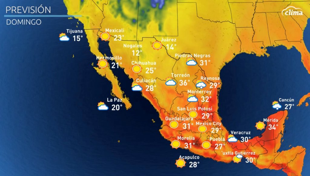 Temperaturas más altas en México este fin de semana Clima