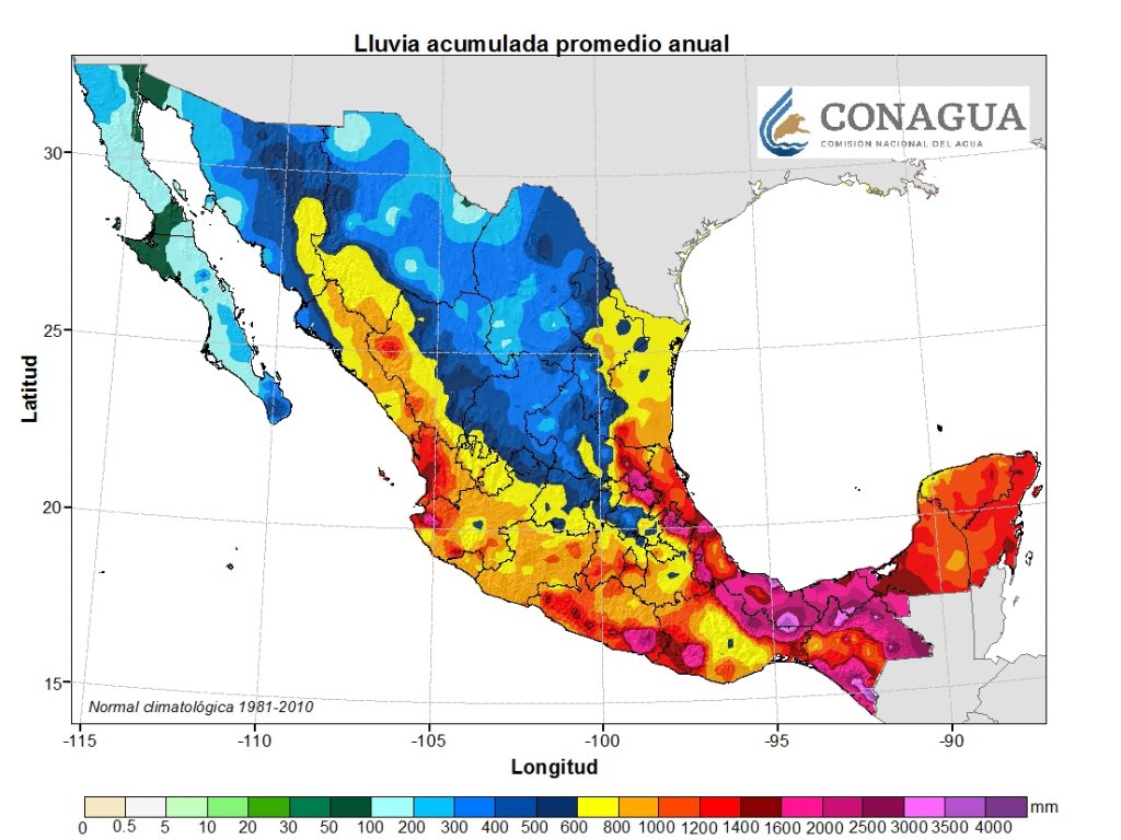 ¿Dónde llueve más en México?