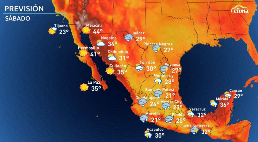 Fin de semana de mucha lluvia en México Toda esta agua caerá