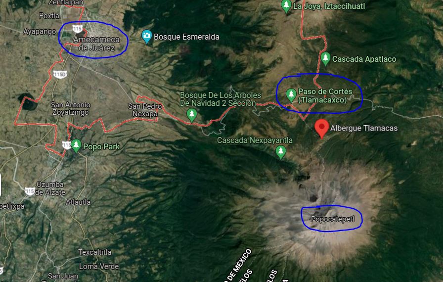 Cómo llegar volcán Popocatépetl