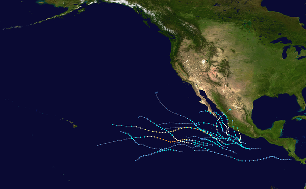 Ciclones que se formaron durante la temporada de huracanes del Pacífico Oriental en el 2021.