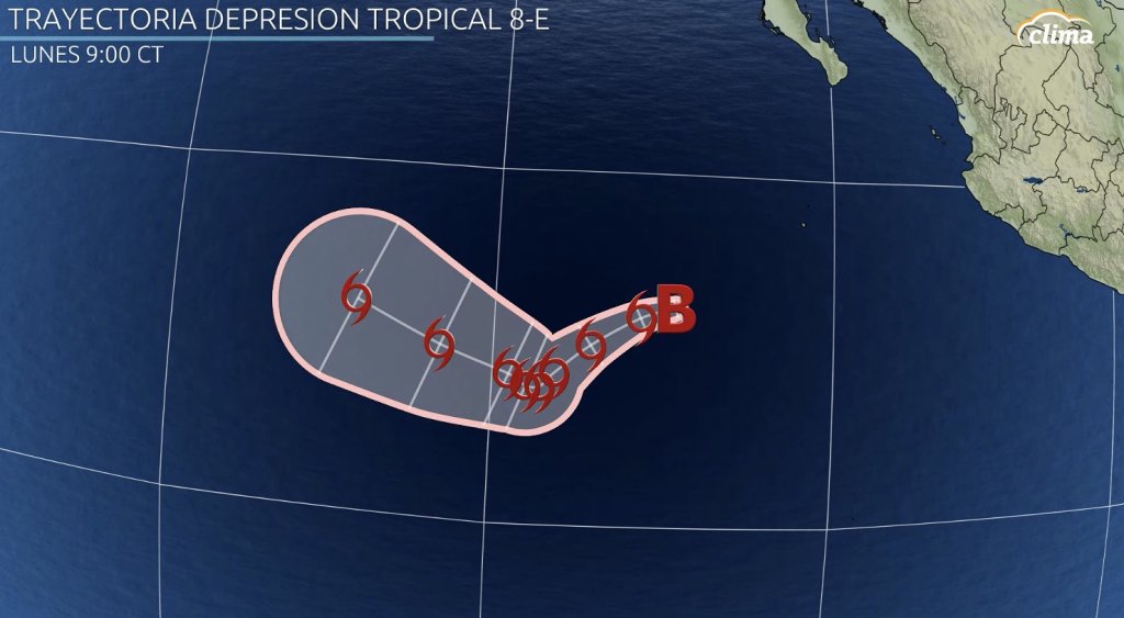 Tropical Depression Track 8-E