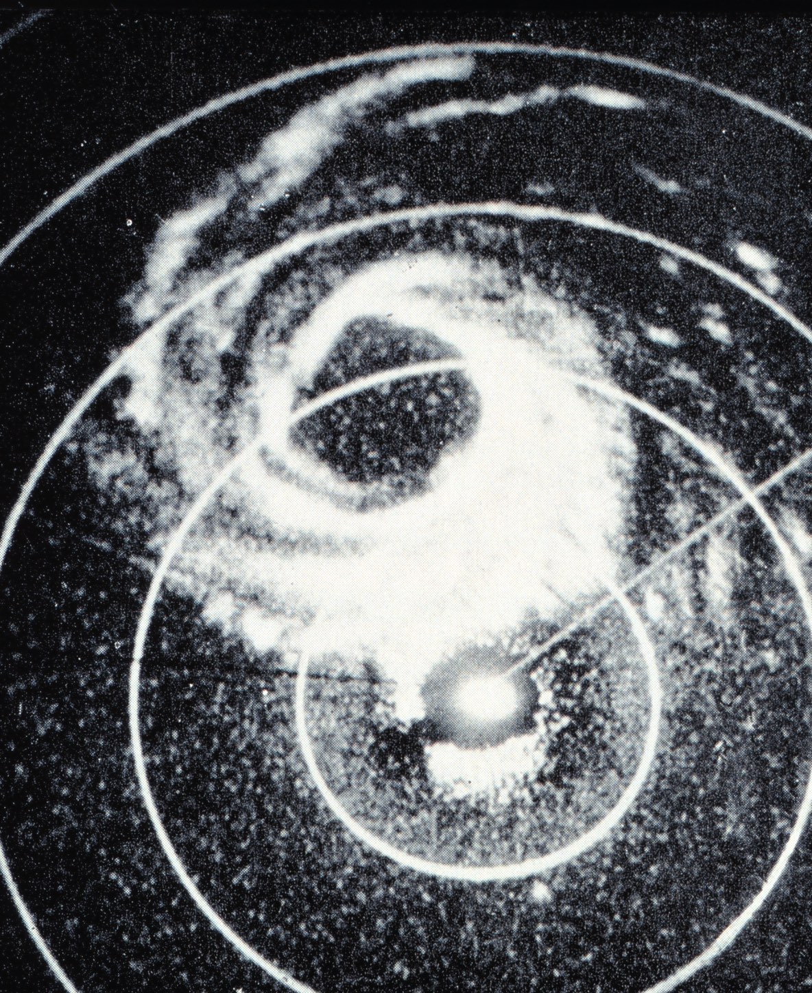 Una imagen de radar de Huracán Alice (1954) 