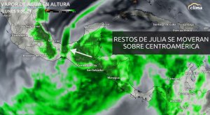 Un huracán llegará a Nicaragua, fuertes lluvias para América Central y México