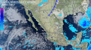 Onda tropical y baja presión traen lluvias al sur de México